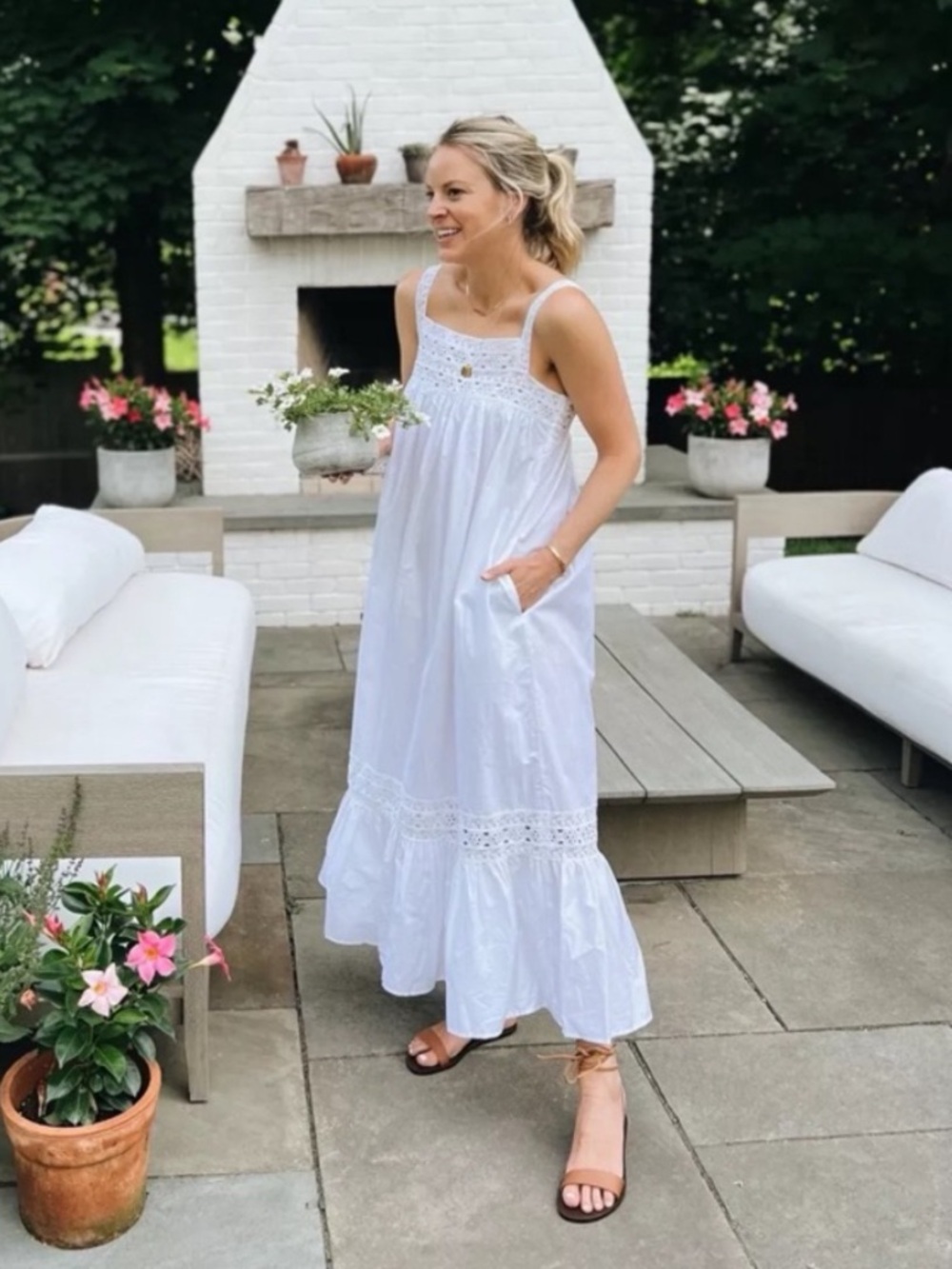 J Crew Athena eyelet maxi dress - Picture 2 of 10